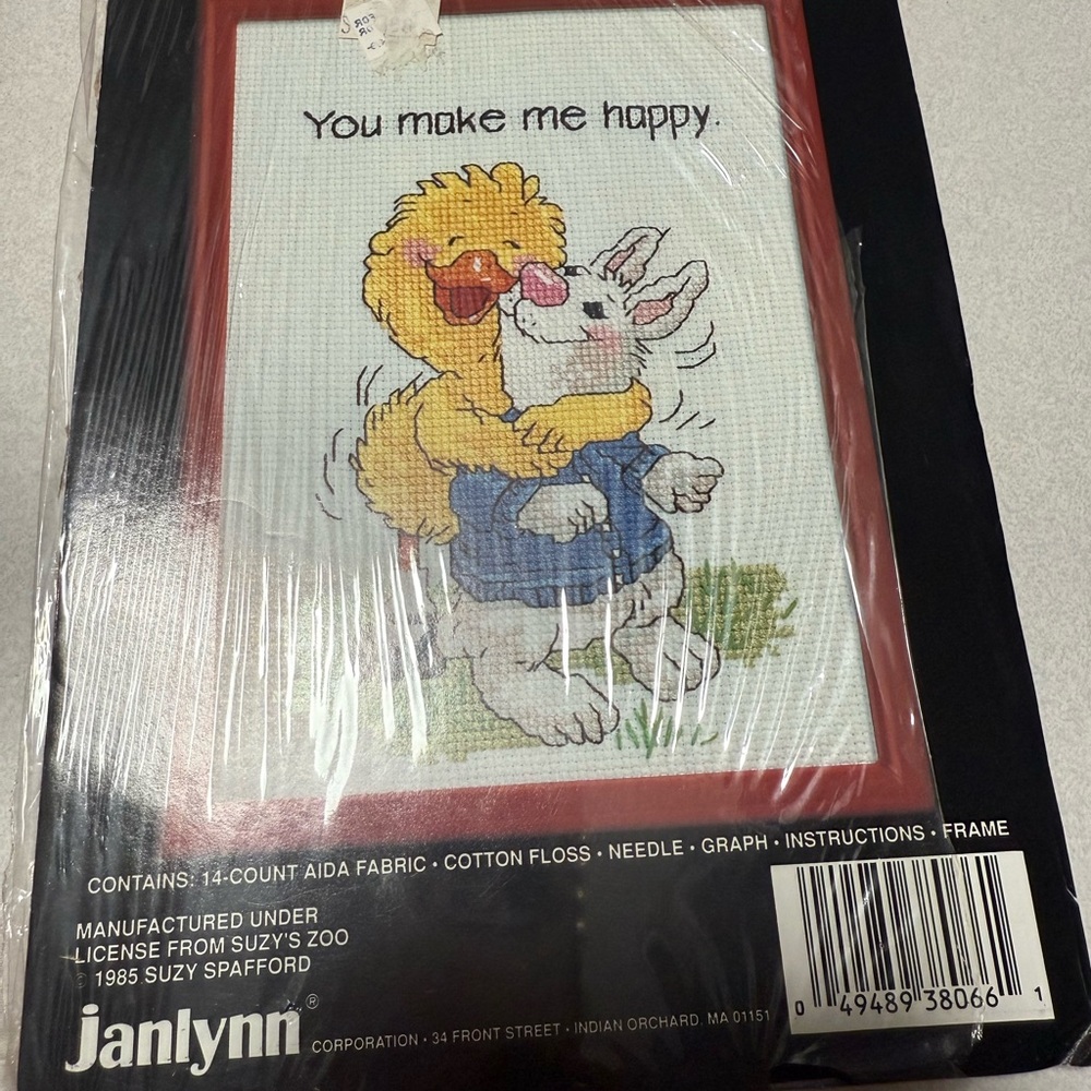 Janlynn Cross Stitch Kit SUZY'S ZOO You’re One Of A Kind/You Make Me Happy Frame